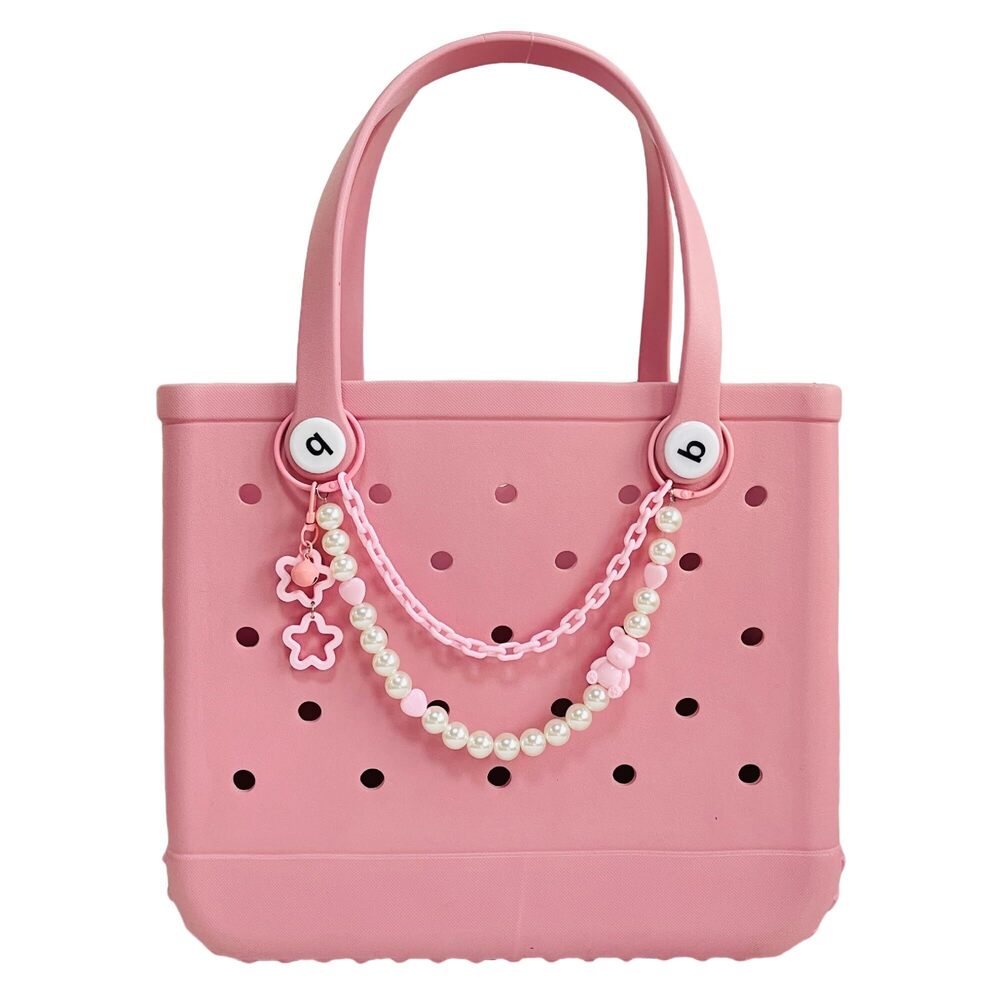 1554 Beaded Chain Bag Charms for Bogg Bag Accessories Rubber Beach Bag